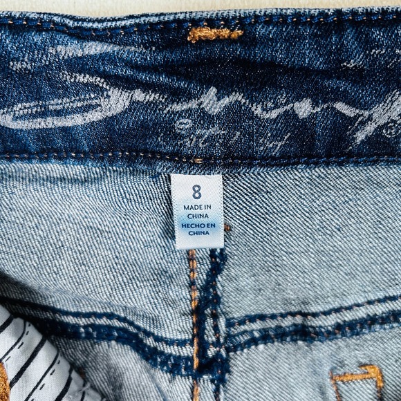 Seven7 Womens Easy Fit Boyfriend Jeans Blue Denim Frayed Hem Size 8 - Picture 8 of 14